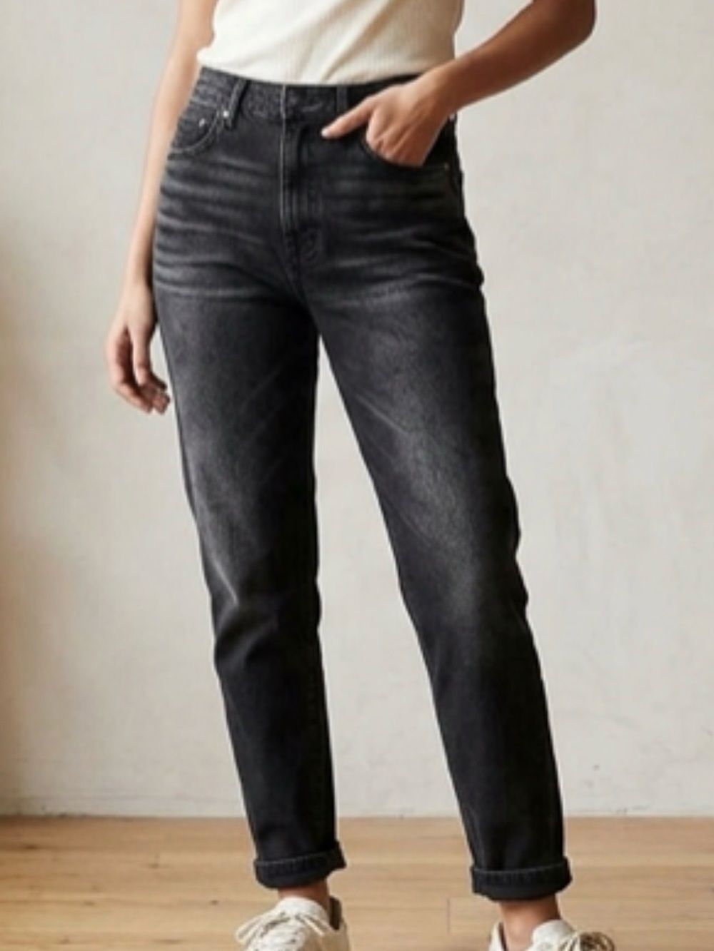 Abercrombie-fitch Women's Black and Grey Jeans